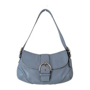 Coach Light Blue Leather Shoulder Bag